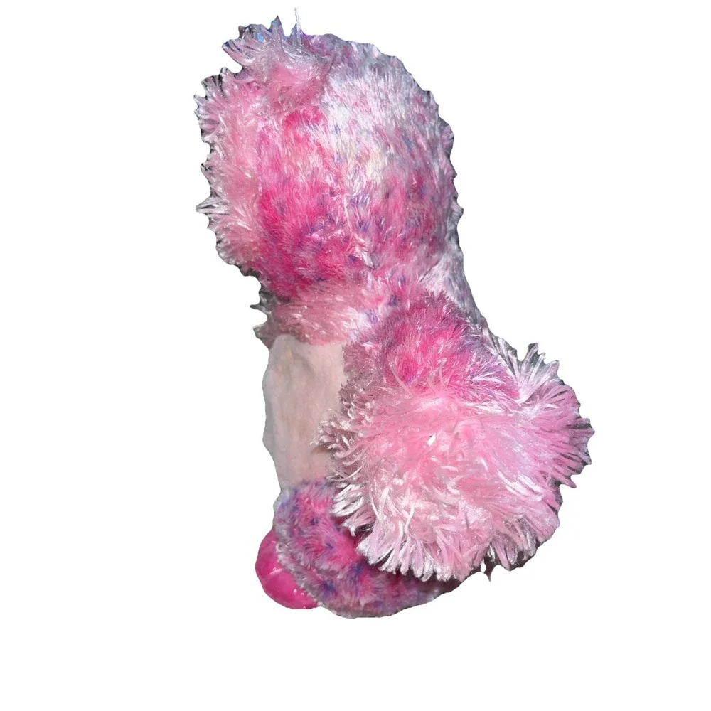 Wild Republic K&M hot pink purple plush‎ owl heart eyes sparkle glitter feet
